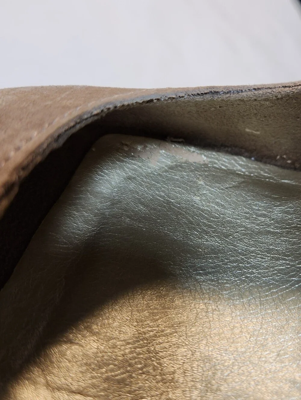 Seychelles Women's Tan Suede Peep-Toe Wedge Sandals - Picture 10 of 11